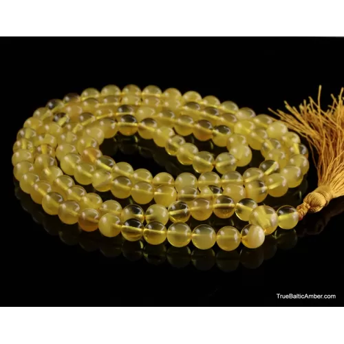 Tibetan Buddhist Mala Prayer 108 Baltic amber butter beads