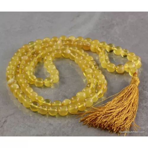 Tibetan Buddhist Mala Prayer 108 Baltic amber butter beads