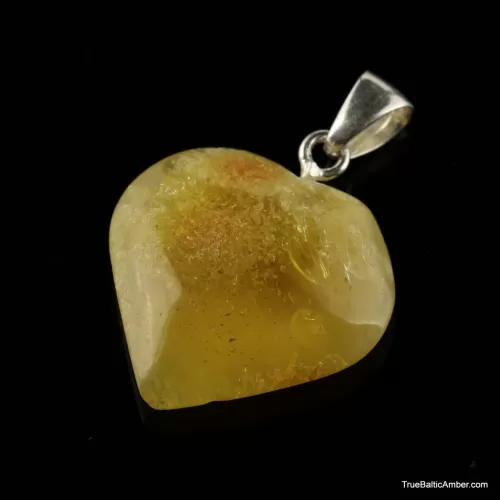 Butter HEART Baltic amber pendants