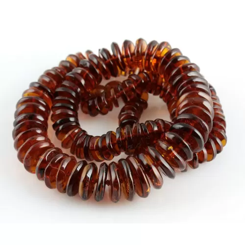 Cognac Buttons Baltic amber necklace 22in