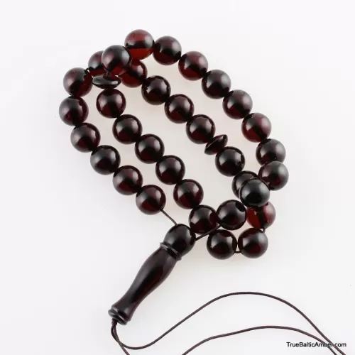 Islamic 33 Prayer ROUND Baltic amber beads rosary