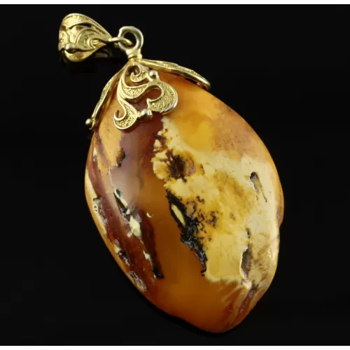 Vintage Butterscotch Natural Baltic Amber Pendant