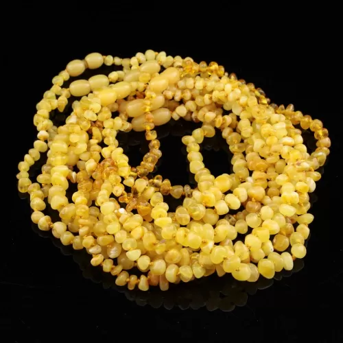 10 Butter BAROQUE Baby teething Baltic amber necklaces