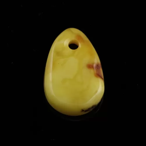 Baltic Amber Medallion pendant with hole