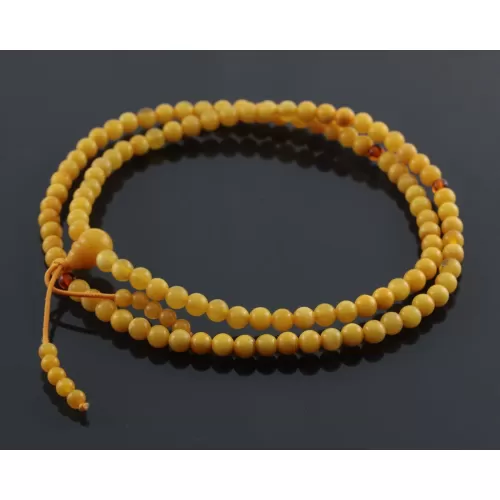 Tibetan Buddhist Japa Mala Prayer 108 Baltic amber beads rosary