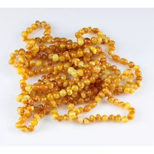 10 Butter Baltic Amber Anklets 25cm