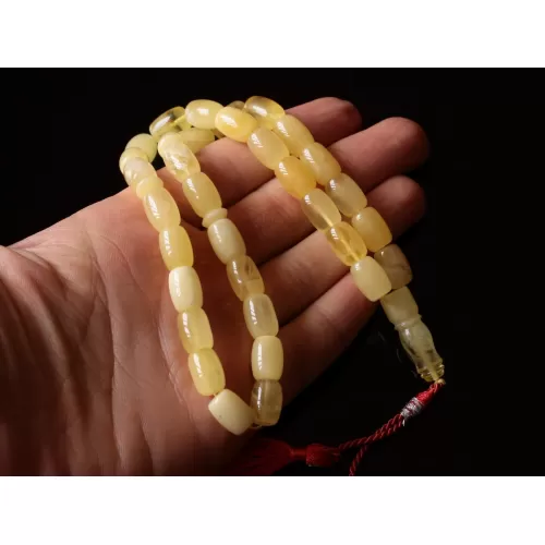 Islamic 33 BARREL Prayer BALTIC AMBER Beads Muslim Rosary