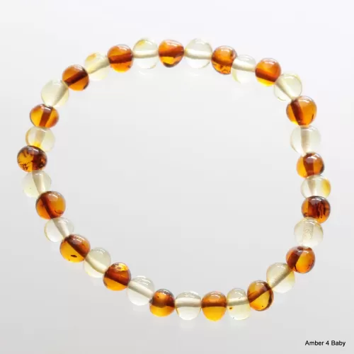 Baltic Amber Stretchy Bracelet for Adults