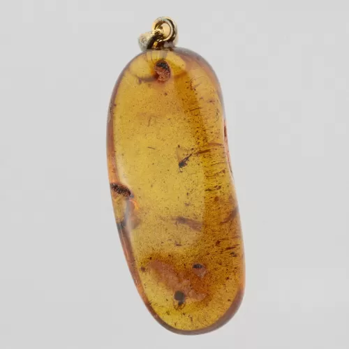 Baltic amber silver pendant w insect inclusion