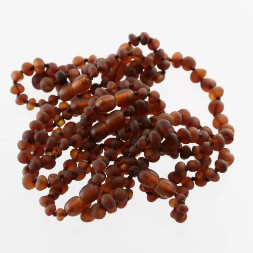 10 Raw Cognac BAROQUE Baltic amber teething bracelets 14cm