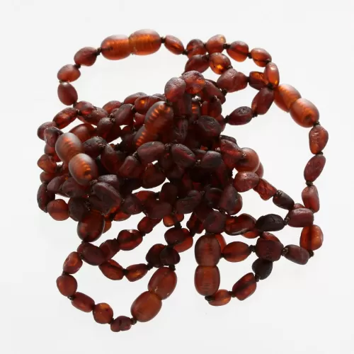 10 Raw Ruby BEANS Baltic amber teething bracelets 14cm