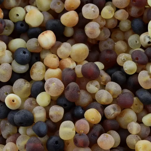 Natural Raw BAROQUE Baltic amber holed loose beads