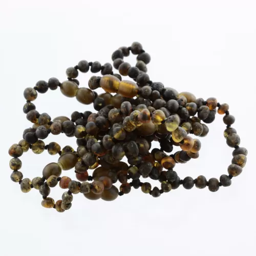 10 Raw Dark BAROQUE Baltic amber teething bracelets 14cm