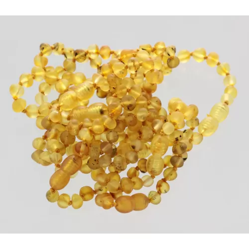 10 Raw Honey BAROQUE Baltic amber teething bracelets 14cm