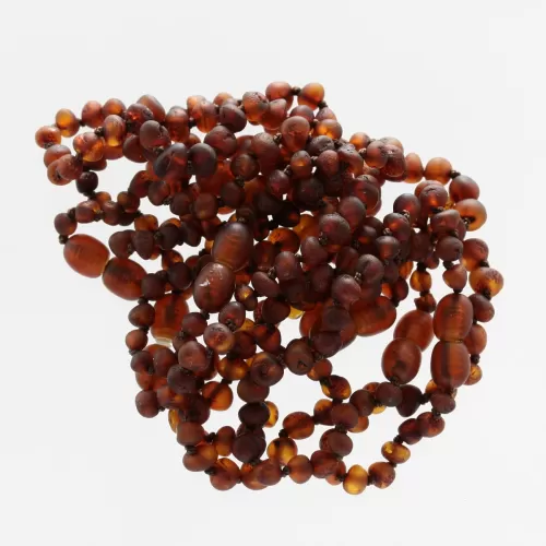 10 Raw Cognac BAROQUE Baltic amber teething bracelets 14cm