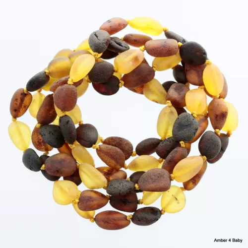 Raw Baltic Amber Teething Necklace for Baby