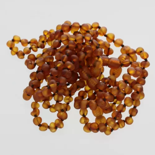 10 Raw Cognac BAROQUE Baltic amber teething bracelets 14cm