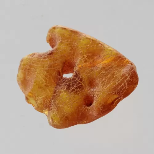 Raw Rough Genuine Baltic amber Fossil Stone With Hole