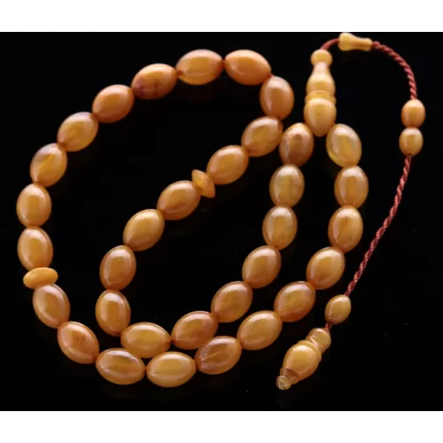 Islamic 33 OLIVE Prayer BALTIC AMBER Beads Muslim Rosary