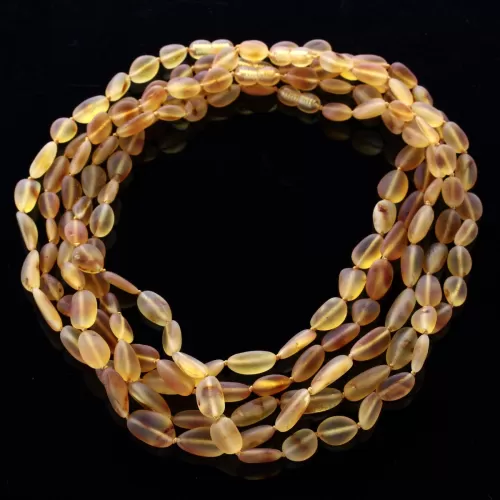 5 Big Honey Raw BEANS Baltic amber adult necklaces 45cm