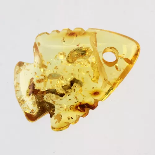 Baltic Amber figurine FISH Pendant Charm