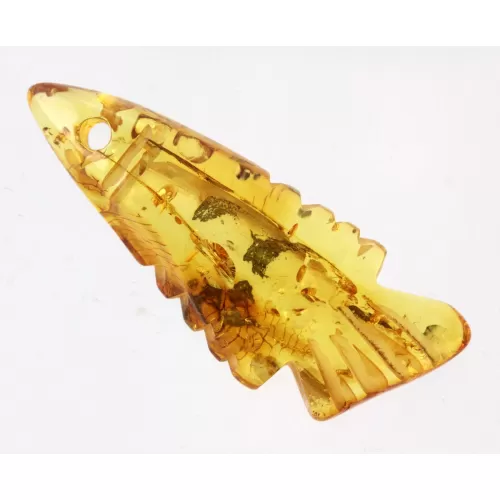 Baltic Amber figurine FISH Pendant Charm