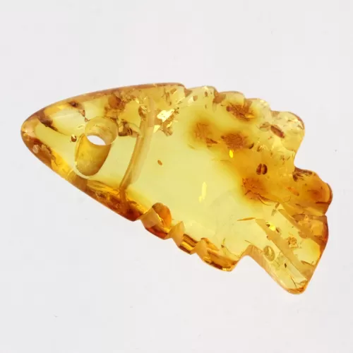 Baltic Amber figurine FISH Pendant Charm