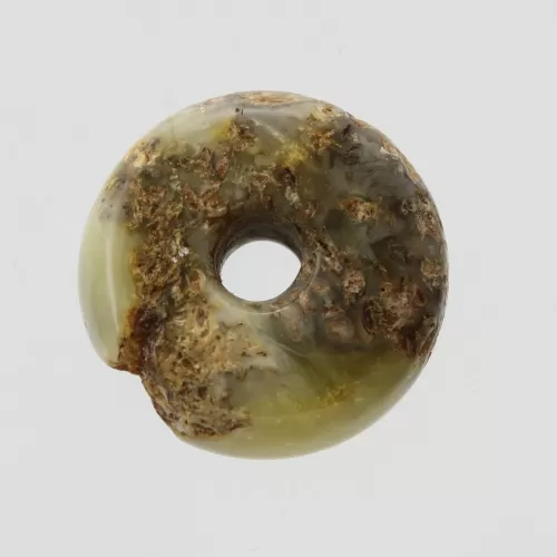 Donut shape Baltic amber pendant medallion