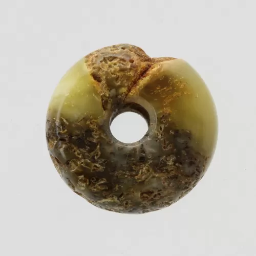 Donut shape Baltic amber pendant medallion