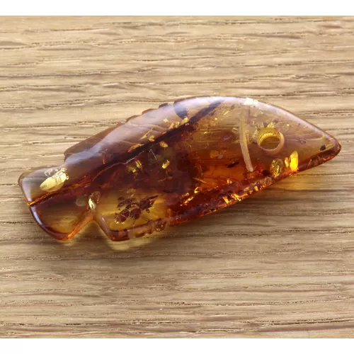 Baltic Amber figurine FISH Pendant Charm