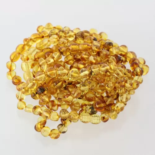 10 Honey BAROQUE Baltic amber adult bracelets 19cm