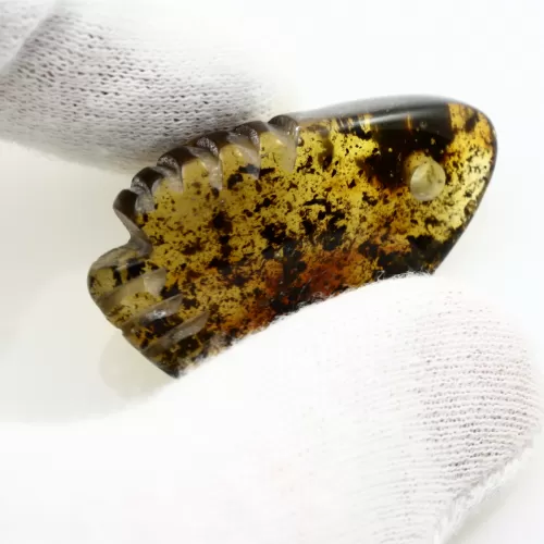 Baltic Amber figurine FISH Pendant Charm