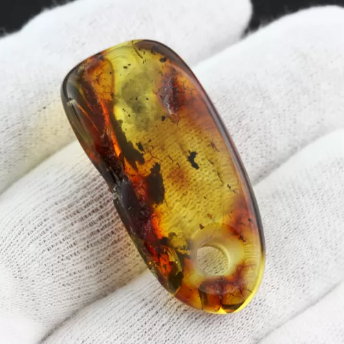 Natural Baltic Amber Hole Pendant