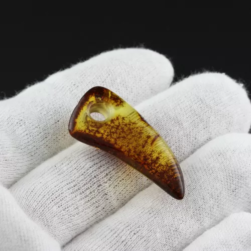 Natural Baltic Amber Hole Pendant