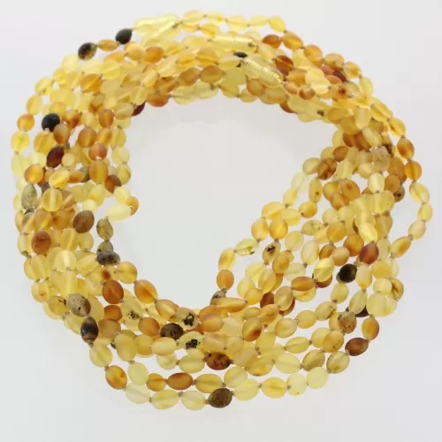 10 Raw MIX BEANS Children Baltic amber necklaces 40cm