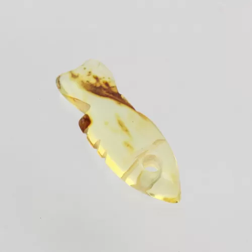 Baltic Amber figurine FISH Pendant Charm