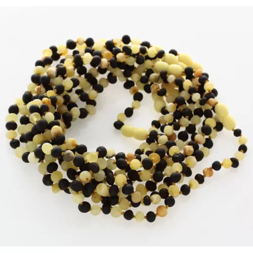 10 Raw Multi BAROQUE Baltic amber teething necklaces 32cm