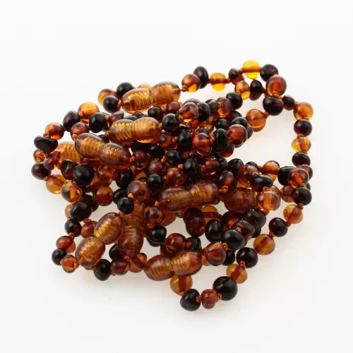 10 Multi BAROQUE Baltic amber teething bracelets 14cm