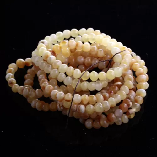 10 Milk BAROQUE Baltic amber adult stretch bracelets 19cm