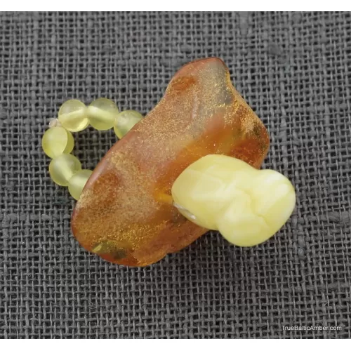 Baltic amber teething dummy - pacifier