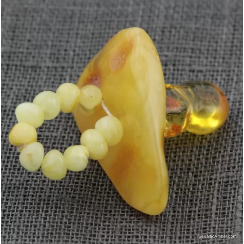 Baltic amber teething dummy - pacifier