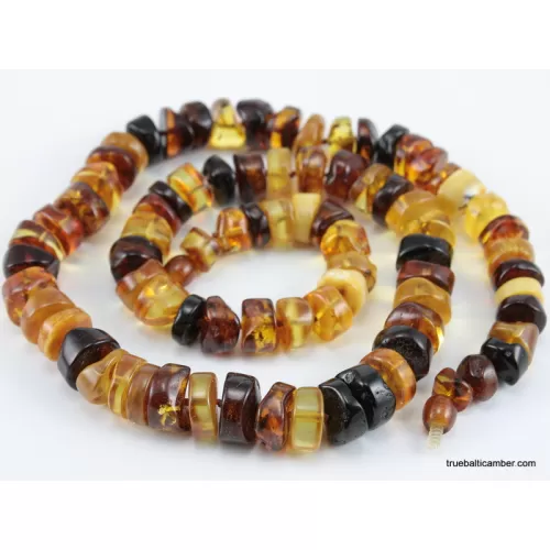 Natural honey BUTTONS Baltic amber necklace 24in