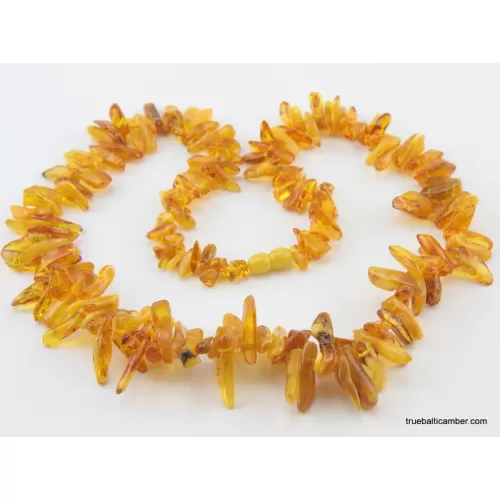 Honey THORNS Baltic amber necklace 24in