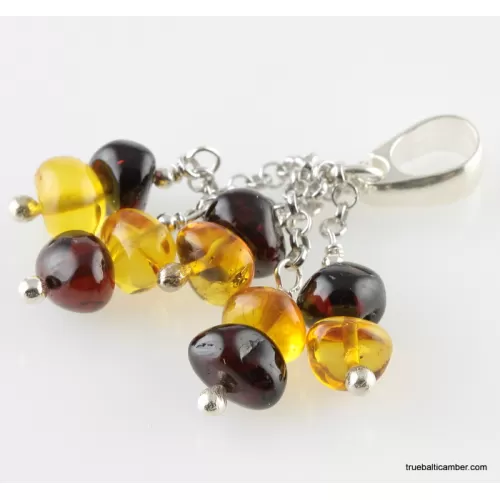 Grape bunch Baltic amber dangle pendant