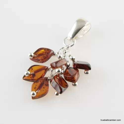 Dangling pieces Baltic amber pendant