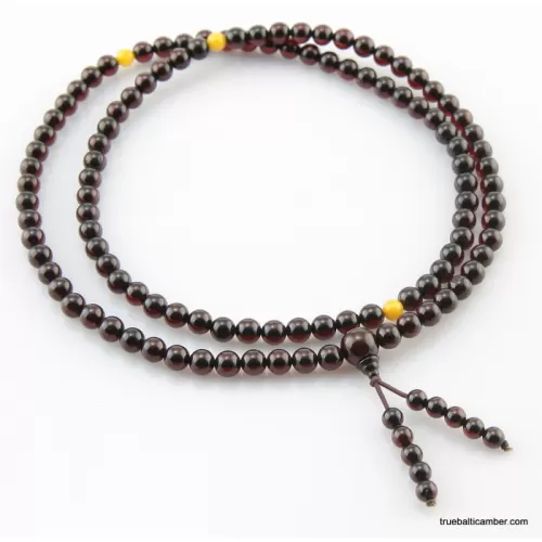 Tibetan Buddhist Mala Prayer 108 Baltic amber beads