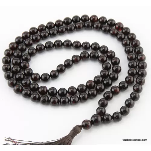 Tibetan Buddhist Mala Prayer 108 PRESSED Baltic amber beads