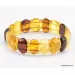 Multi pieces Baltic amber elastic bracelet