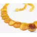 Vintage Egg Yolk pieces Baltic amber choker 17in