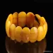 Anitique EGG YOLK pieces Baltic amber stretch bracelet